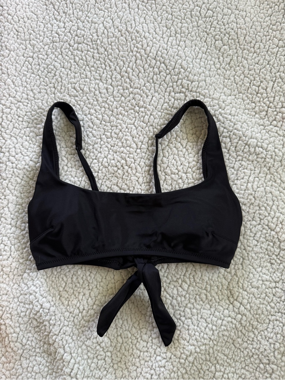 Aerie Black Tie-Back Bikini Top